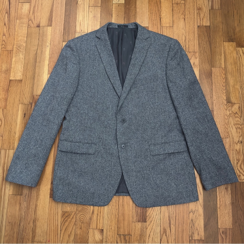 John Varvatos USA Wool Blazer Jacket Gray Size 46R Bedford-JN